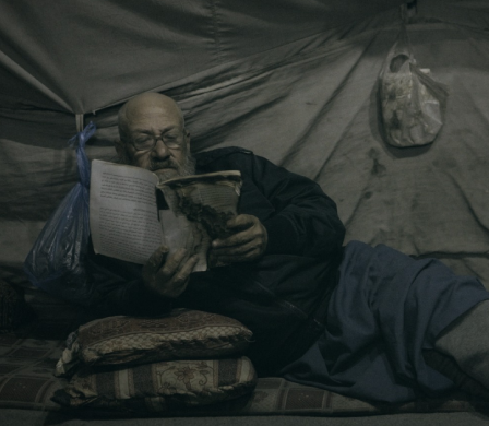 Salem reading by lamplight